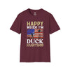 Happy Duck Hunting Unisex Softstyle T-Shirt - Perfect for Outdoor Enthusiasts