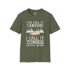 Zombie Survival Camping Premium Softstyle T-Shirt - Outdoor Adventure Tee | Twin Rebel Apparel