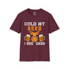 Hold My Beer, I See Deer' for Outdoor Lovers | Comedy | Humor | Premium Softstyle T-Shirt | Twin Rebel Apparel