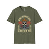 What Scares You Excites Me Premium Softstyle T-Shirt - Bold Skull & Roses Design | Twin Rebel Apparel